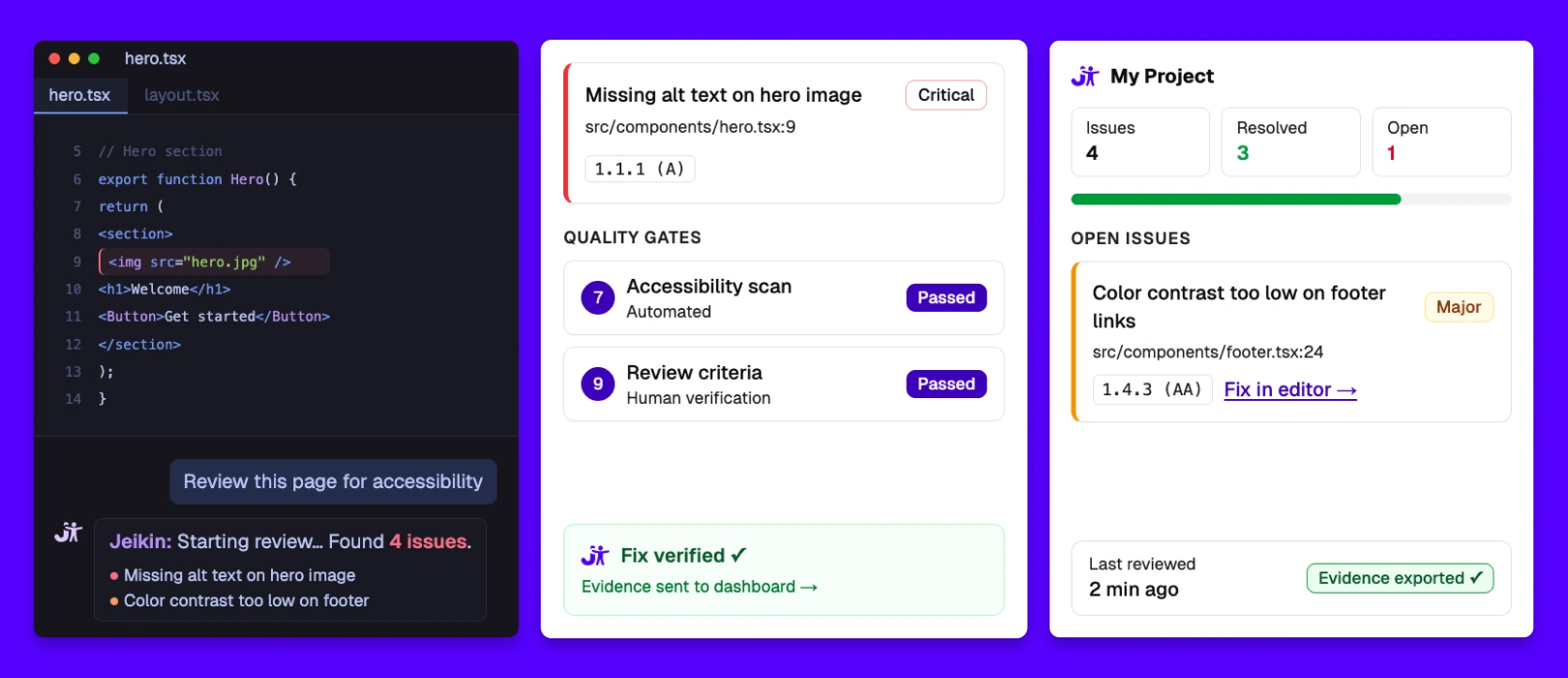 Jeikin, accessibility built into the AI agent workflow