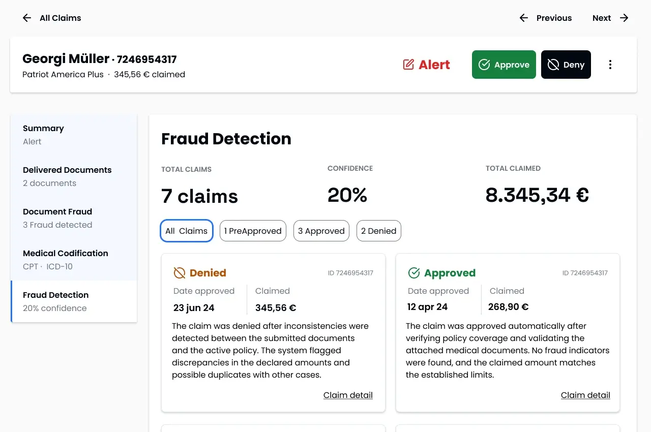AI-powered fraud detection in the Claims47 platform